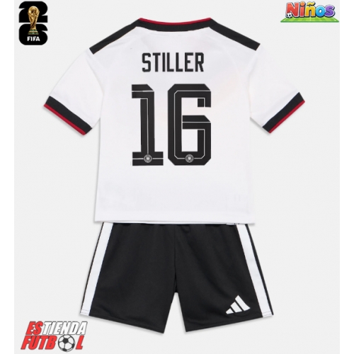 Alemania Angelo Stiller #16 Primera Equipación Niños Mundial 2026 Manga Corta (+ Pantalones cortos)